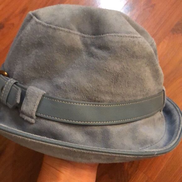 Coach Blue suede bucket hat size small main image 4